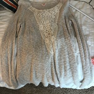 cream and lace sweater!!